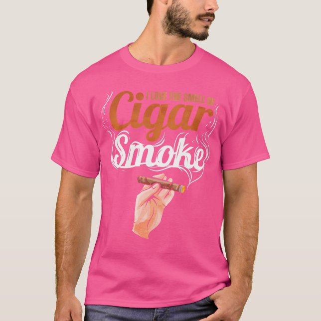 Camiseta Eu Amo O Cheiro De Fumaça De Charuto Fumante De Ch (Frente)
