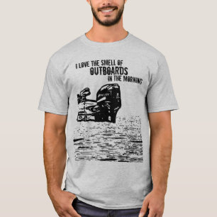 Camiseta Eu amo o cheiro dos Outboards