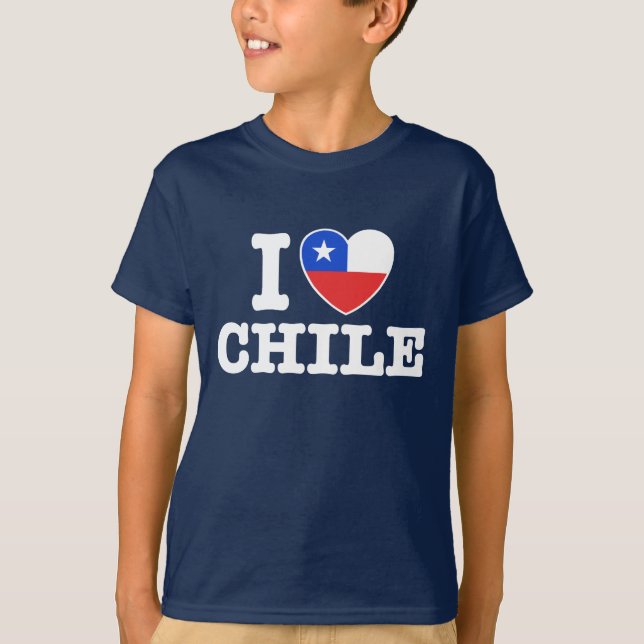 Camiseta Eu amo o Chile (Frente)