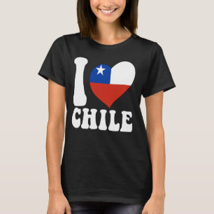 Camiseta Eu Amo O Chile Orgulhoso De Ser O Coração Da Bande