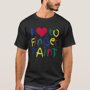 Camiseta Eu amo o coração a pintura de dedo Eu sou Casal de