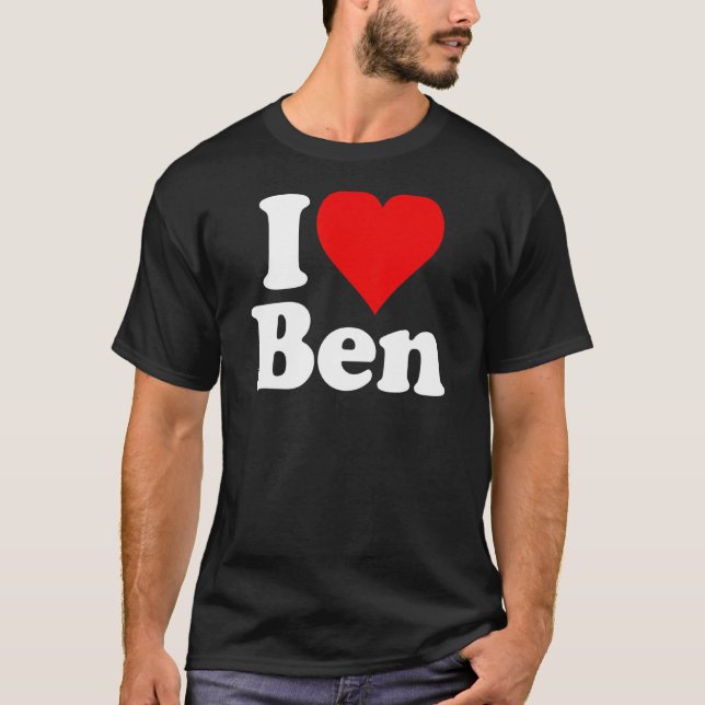CAMISETA EU AMO O CORAÇÃO BEN BENJAMIN BENNY (Frente)
