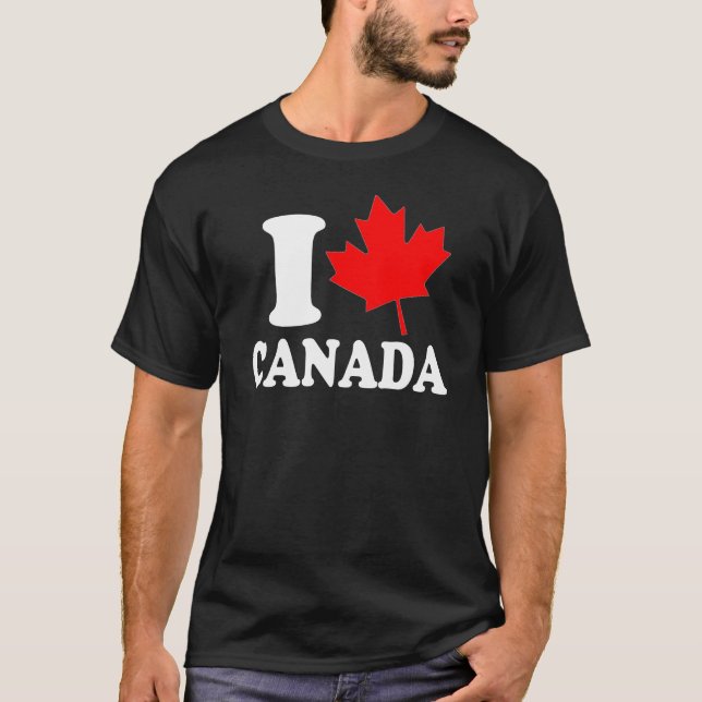 Camiseta Eu amo o coração Canadá (Frente)