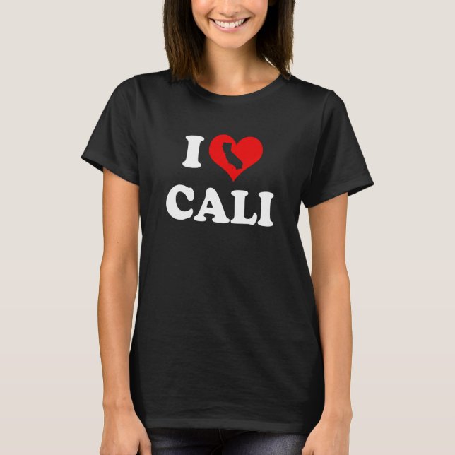 Camiseta Eu Amo o Coração da Califórnia Cali (Frente)