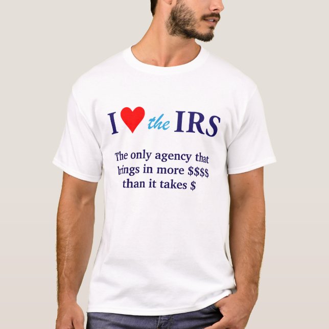 Camiseta Eu Amo o Coração da Receita Federal (Frente)