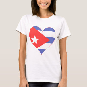Camiseta Eu amo o coração de Cuba
