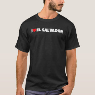Camiseta Eu amo o coração de El Salvador