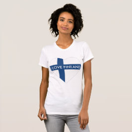 CAMISETA EU AMO O CORAÇÃO DE FINLANDIA
