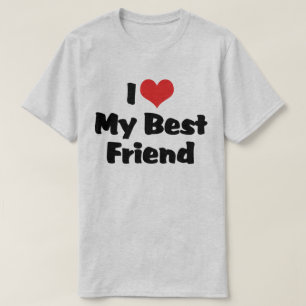 Camiseta Eu amo o coração meu melhor amigo - BFF