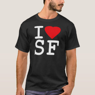 Camiseta Eu amo o coração San Francisco