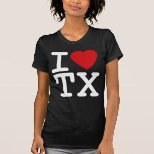 Camiseta Eu amo o coração Texas