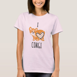 Camiseta Eu amo o Corgi - T do presente do amante do animal