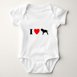 Camiseta Eu amo o Creeper napolitana do bebê dos Mastiffs
