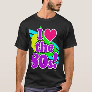 Camiseta Eu amo o custo Geométrico dos anos 80 Oitenta 1980