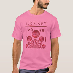 Camiseta Eu amo o design de arte legal críquete t20