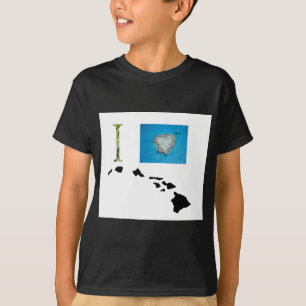 Camiseta Eu amo o design de Havaí