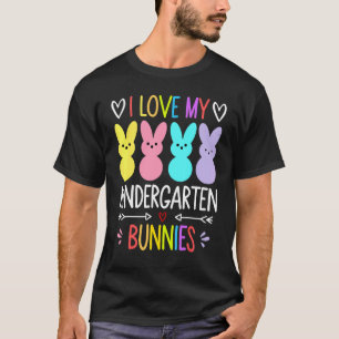 Camiseta Eu Amo O Dia Da Páscoa De Professores Do Meu Jardi