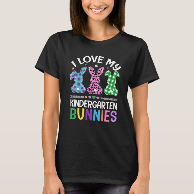 Camiseta Eu Amo O Dia Da Páscoa De Professores Do Meu Jardi (Frente)