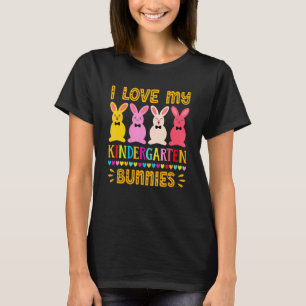 Camiseta Eu Amo O Dia Da Páscoa De Professores Do Meu Jardi