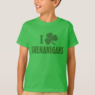 Camiseta Eu amo o dia de St Patrick dos miúdos dos