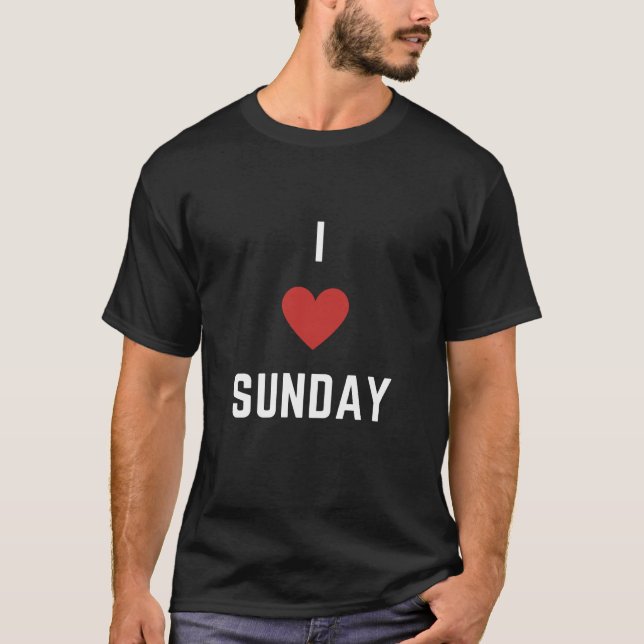 Camiseta Eu amo o domingo (Frente)
