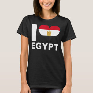 Camiseta Eu Amo o Egito Sinalizador do Coração