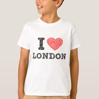 Camiseta Eu amo o esboço de Londres