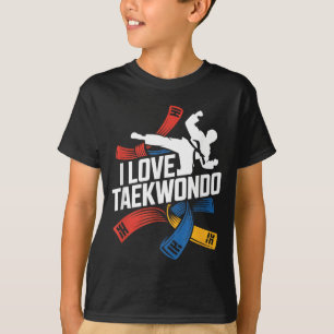 Camiseta Eu Amo o Espírito das Artes Marciais Taekwondo