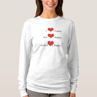 Camiseta Eu amo o estudante do professor do ESL da