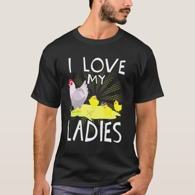 Camiseta Eu Amo o Frango do Fazendeiro das Minhas Senhoras (Frente)