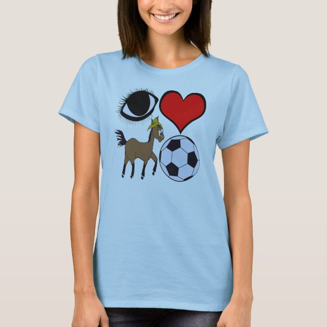 Camiseta Eu amo o futebol 1 do cavalo (Frente)