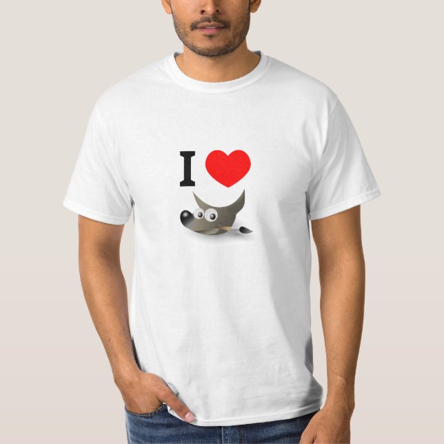 Camiseta Eu amo o GIMP (Frente)