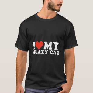 Camiseta Eu Amo o Humor do Meu Gato Louco