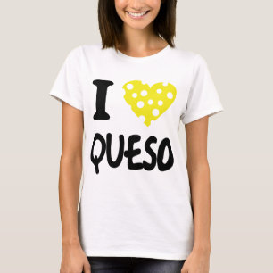 Camiseta Eu amo o ícone do queso