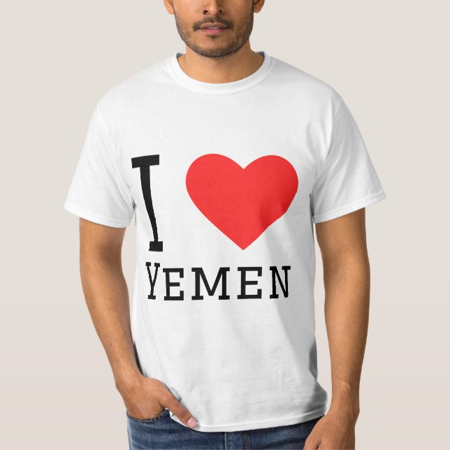 Camiseta Eu amo o Iêmen (Frente)