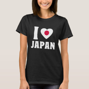 Camiseta Eu Amo o Japão Sinalizar o Coração Japonês