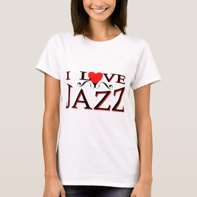 Camiseta Eu amo o jazz (Frente)