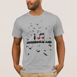 Camiseta Eu amo o jazz do cogumelo