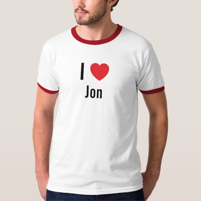 Camiseta Eu amo o Jon (Frente)