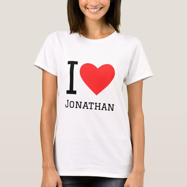 Camiseta Eu amo o jonathan (Frente)