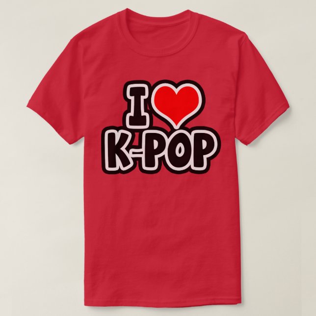 Camiseta Eu amo o KPop (Frente do Design)