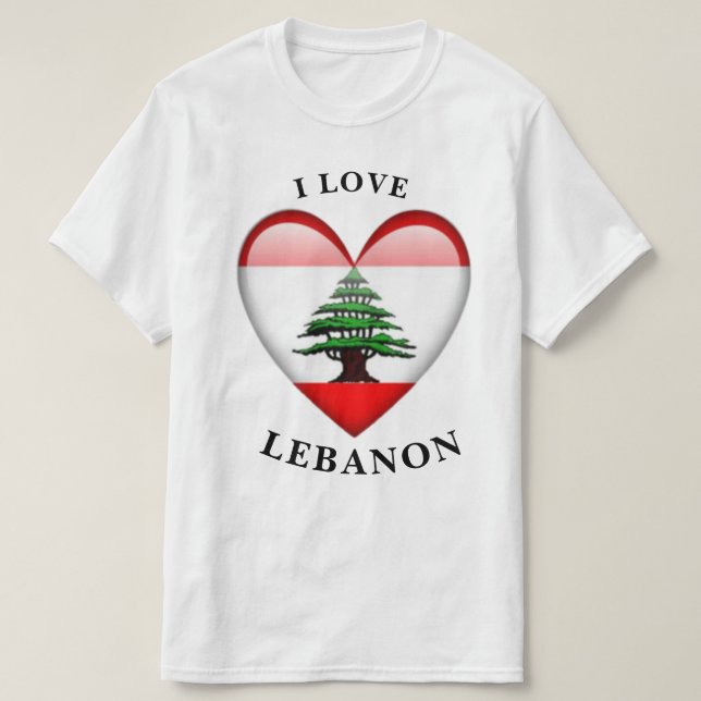 Camiseta Eu Amo o Líbano   (Frente do Design)