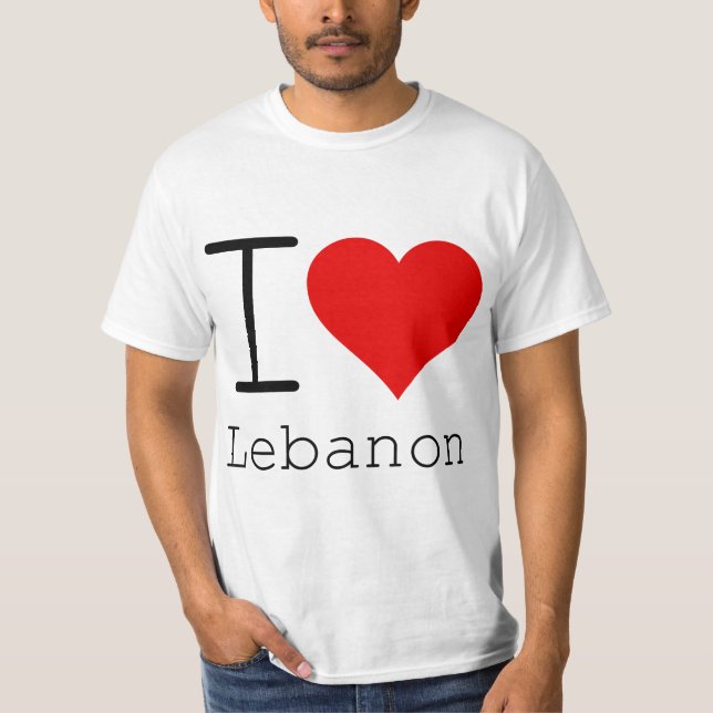 Camiseta Eu Amo O Líbano (Frente)