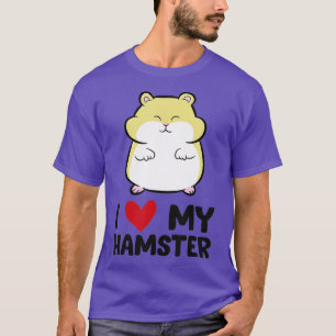 Camiseta Eu Amo O Meu Armário De Hamster, Fofo, Hamster