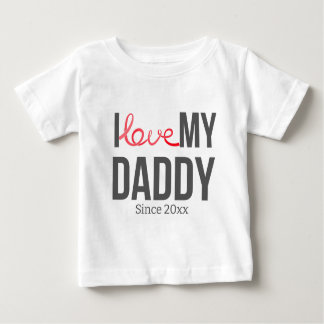 CAMISETA EU AMO O MEU BEBÊ PAI ROUPAS TEXTO PERSONALIZADO