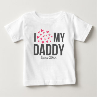 CAMISETA EU AMO O MEU BEBÊ PAI ROUPAS TEXTO PERSONALIZADO