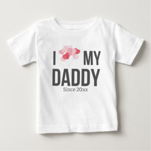 CAMISETA EU AMO O MEU BEBÊ PAI ROUPAS TEXTO PERSONALIZADO