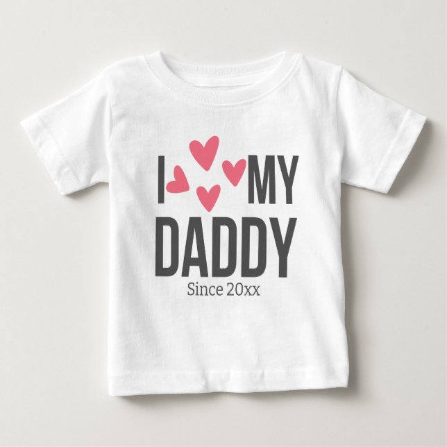 CAMISETA EU AMO O MEU BEBÊ PAI ROUPAS TEXTO PERSONALIZADO (Frente)