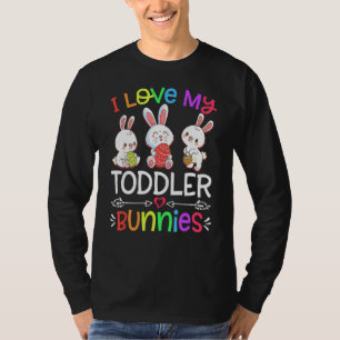 Camiseta Eu Amo O Meu Bebês Professora Coelhinho De Páscoa