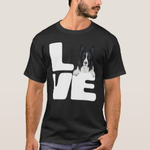 Camiseta Eu Amo O Meu Cachorro Collie Da Fronteira Mais 1
